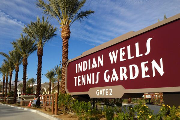 A sign for indian wells tennis garden